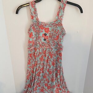 Matilda Jane Floral Kids Dress - Coral and Mint